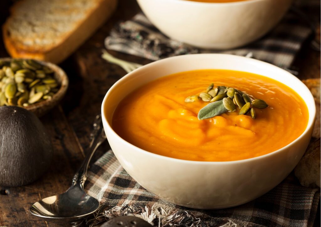 soupe d'automne ayurvédique hiver butternut coco